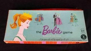 Vintage 1960 The Barbie Game Queen of the Prom Board Game Mattel Complete 2