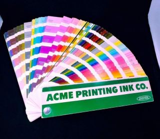 Vintage Pantone Color Formula Guide 1963 Fan Acme Printing Ink Co
