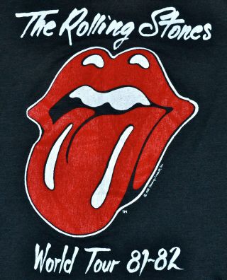 Vintage 80s 1981 The Rolling Stones World Tour Rock Concert T Shirt Soft Small S