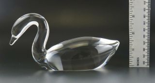 Vintage Signed Steuben Crystal Glass Bird Swan Goose Paperweight Figurine 7 