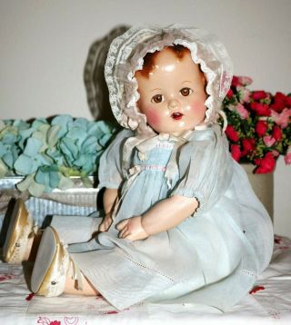 Composition Doll Ideal Baby Miracle On 34th St Dress Crier