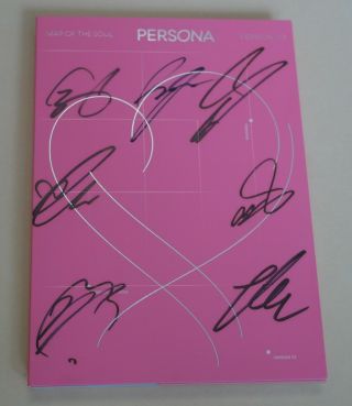 Bts Autographed Signed Map Of The Soul Persona Boy With Luv Promo Cd Rare 3