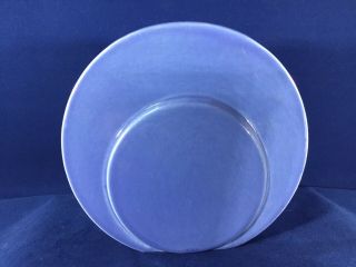 Htf Vtg Trenton Potteries Co Tac Navy Blue Mcm Art Deco 6” Full Moon Round Vase