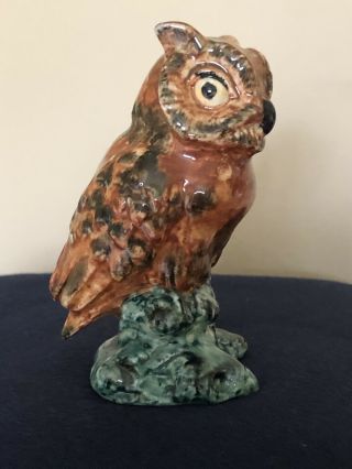 Rare Stangl Pottery Bird Owl Figurine 3407 4 1/4 " Tall Exc.