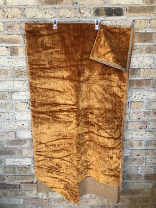 Vintage Gold Velvet Upholstery Fabric 1.  5 Yds 54” Wide