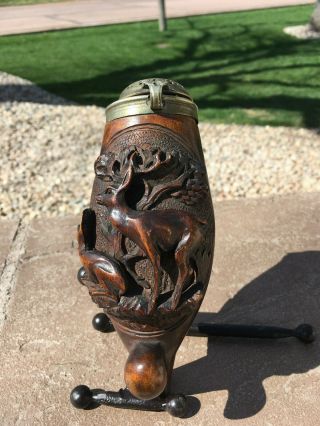 German Wood Carved Black Forest Pipes And Parts