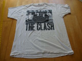 The Clash Extra Early 1980s 100 Vintage Concert T - Shirt L Thin