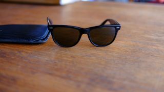 Vintage Ray - Ban Wayfarer Ii 2 Sunglasses Bausch & Lomb B&l Black 80s Green Lens