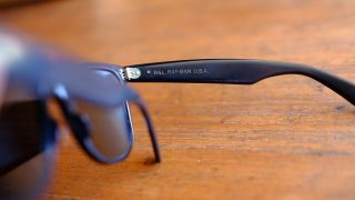 Vintage Ray - Ban Wayfarer II 2 Sunglasses Bausch & Lomb B&L Black 80s green lens 6