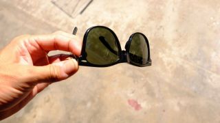 Vintage Ray - Ban Wayfarer II 2 Sunglasses Bausch & Lomb B&L Black 80s green lens 7