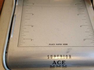 Vintage Semco Superior Ace Printing Press 8405 w/Type Symbols ETC w/Box 4