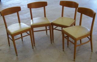 Set Of 4 Vintage Thonet Chairs.  Good/fair.  Maybe 1950 