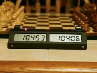 Chronos Chess Clock Black - Best clock ever Full - length.  RARE w/ BAG 3