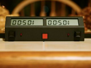 Chronos Chess Clock Black - Best clock ever Full - length.  RARE w/ BAG 5