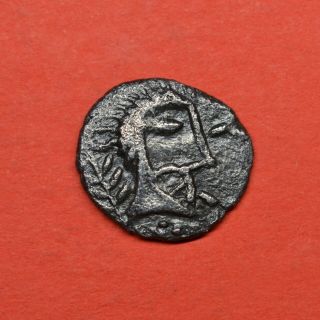 Rare Iceni Silver Unit: Face / Horse: Norfolk God Type,  50 - 10 Bc.  V.  F,