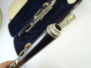 Antique Gerhard Huller German Silver Germany C Flute Wood GHS Vintage Instrument 9