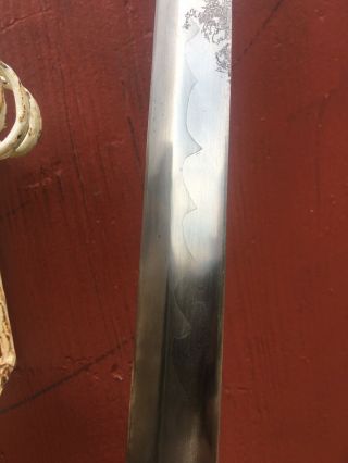 SIGNED Japanese Samurai Sword 29 3/8 “ Long Cutting Edge 12