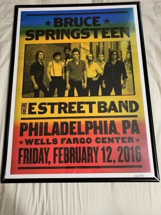 Rare: Bruce Springsteen E Street Band River Tour Poster Philadelphia Feb 2016