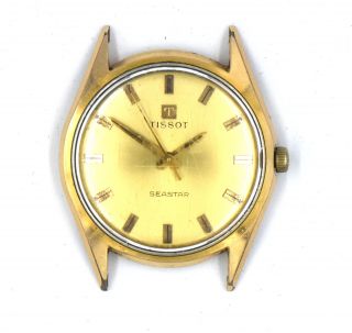 Vintage Gents Tissot Seastar Automatic Wristwatch 17 Jewels Gold Fill Stainless