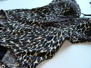Vintage 60s Pin Up Cole of California Swimsuit Corset Tie Leopard Print Sz 10 6