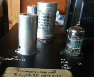 Vintage Stromberg Carlson SAU 10 Tube Amplifier Collectible 8