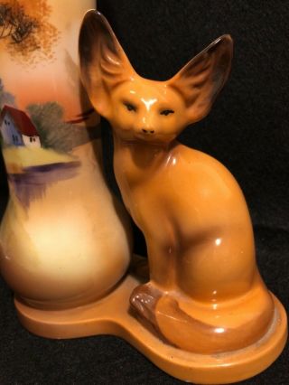 Noritake figural fox vase Rare 3