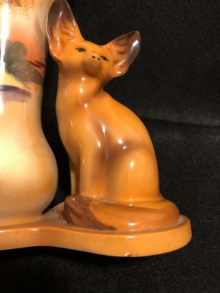 Noritake figural fox vase Rare 4