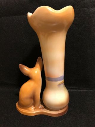 Noritake figural fox vase Rare 6