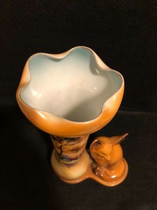 Noritake figural fox vase Rare 8