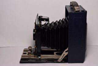 FOTOKOR 1 (type B) Vintage Soviet Folding Plate Camera,  Blue model Lenin logo 7