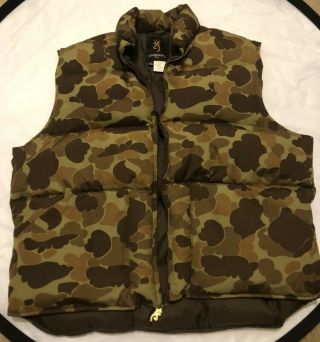 Vintage Browning Camo Puffy Vest