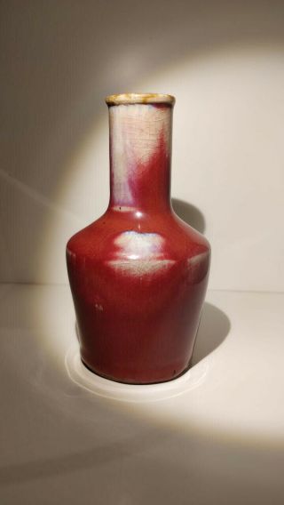 A Chinese Porcelain Flambe Vase Marked