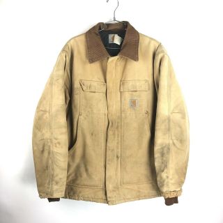 Vintage 80s Carhartt Insulated Jacket Size 2xl Xxl Duck Canvas Distressed
