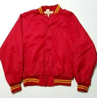 Vintage 70s 80s Iowa State University Cyclones Satin Jacket Red Size M 6