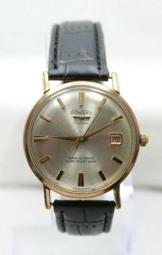 Duward Oceanic Automatic 17 J.  Swiss Gold Plated Watch Cal.  Eta 2452 Circa: 1965 