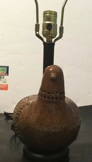 Vintage Bitossi Ceramic Bird Lamp Designed By Aldo Londi