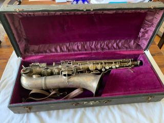 Vintage Saxophone Cg Conn Ltd Elkhart Dec.  8,  1914 W/case
