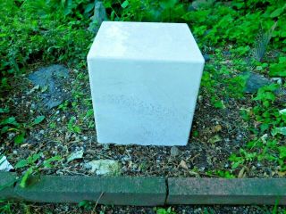 Mid Century Modern Travertine Marble Corner Pedestal Sculpture Stand Cube Base 3