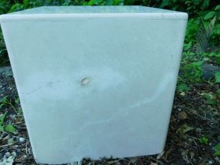 Mid Century Modern Travertine Marble Corner Pedestal Sculpture Stand Cube Base 5