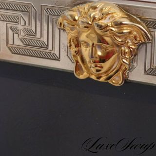 Vintage Gianni Versace.  925 Sterling Silver Engraved Greek Key Picture Frame 2