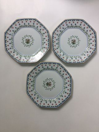 3 Vintage Ceralene A Raynaud Limoges Lafayette Luncheon Plates Exc