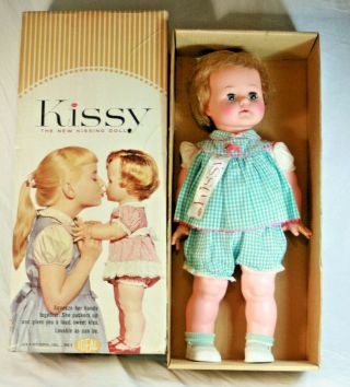 Vtg Ideal Kissy Doll No.  1300 - 3 W Dress Shoes Gives Kisses
