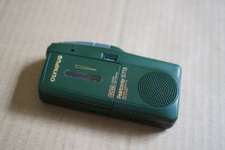 Vintage Olympus Pearlcorder S713 Handheld Micro Voice Recorder - RARE GREEN 2