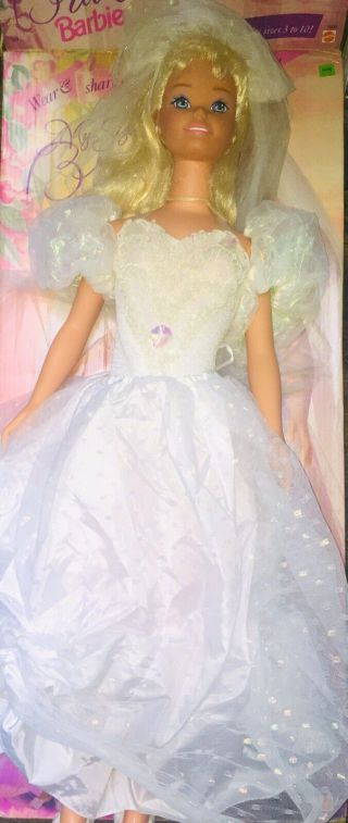 My Size Barbie Bride Doll - 3 Feet Tall - 1994 36 Inch 3