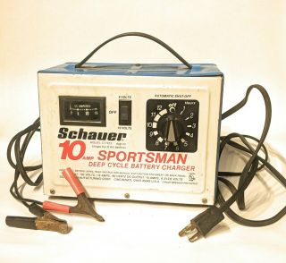 Vtg Schauer Sportsman 10 Amp Battery Charger 6 & 12 Volt Model Ct7612 |