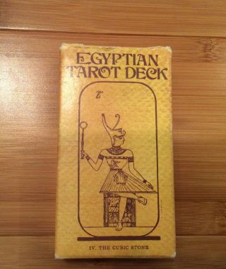 Egyptian Tarot Cards Deck The Cubic Stone Stuart R Kaplan Rare Complete Vintage