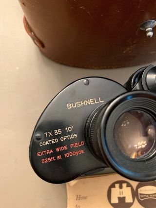 Vintage Bushnell Panoramic Rangemaster 7 x 35 Wide Angle Field Binoculars,  Case 2