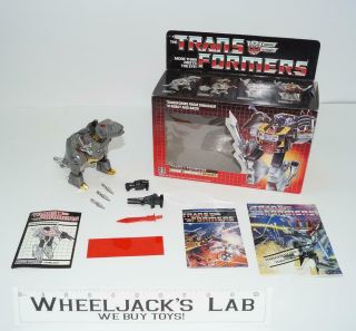 Grimlock Mib 100 Complete G 1985 Vintage Hasbro Action Figure G1 Transformers