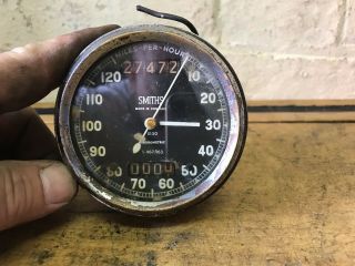 Smiths Chronometric Speedo 0 - 120mph Vincent Bsa Ariel Norton Barn Find Rare Ajs