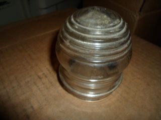 Vintage Perko Clear Glass Beehive Boat Stern Light Lens Globe - Chris Craft